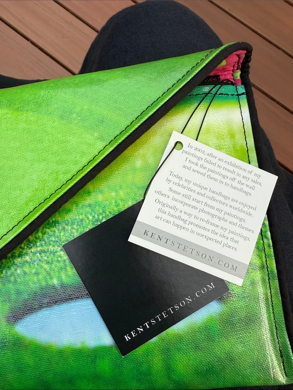 Kent StetsonGolf Print Envelope Clutch with Golf Ball Detail